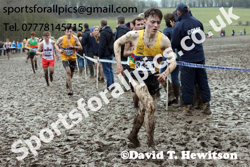 Mens under-17s 2018 British Inter Counties Cross Country Champs., Prestwold Hall, Loughborough. Photo: David T. Hewitson/Sports for All Pics